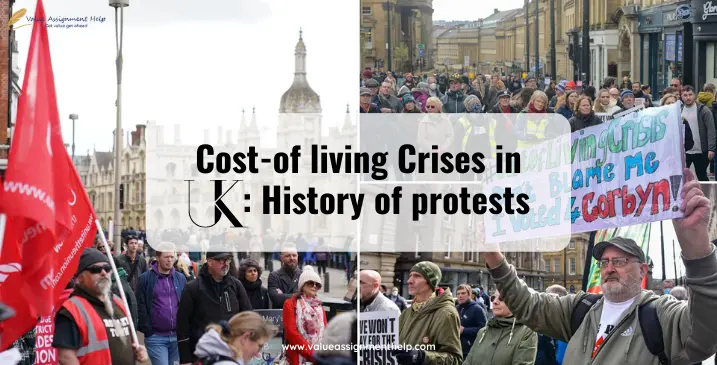 cost of living crisis in uk history of protests